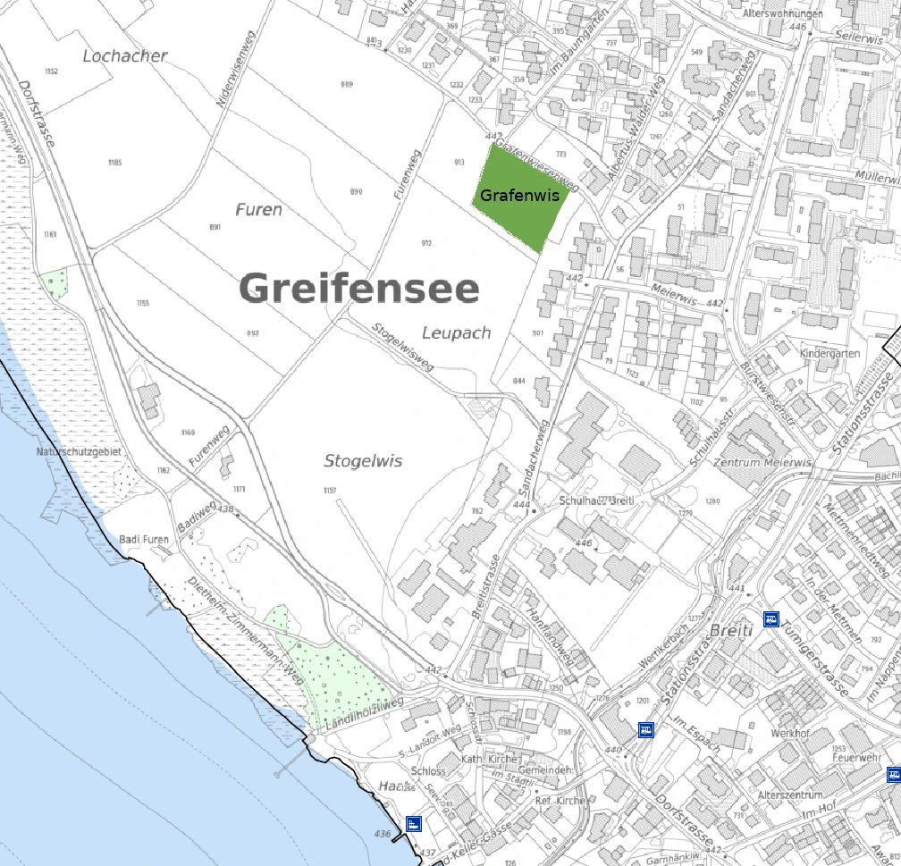 Ortsplan Greifensee – Grafenwis